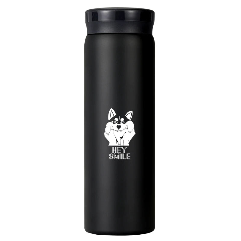 200/300ML 316 Stainless Steel Pocket Mini Thermos Custom LOGO Black Hot Water Bottle Vacuum Flask For Ice Coffee Travel Cup
