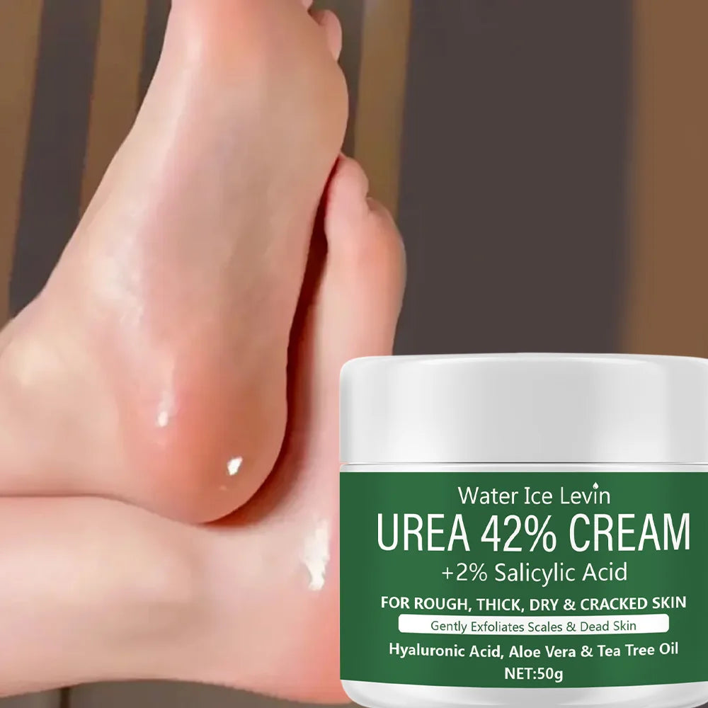 Water Ice Levin 42% Urea Cream + 2% Salicylic Acid – Deep Moisturizing Foot & Hand Cream | Nourishing & Softening 50g