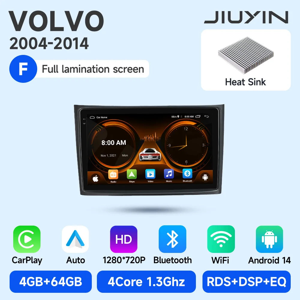 Android Car Stereo for Volvo XC90 (2004–2014) — Octa-Core, GPS Navigation, WiFi, Rear-Camera Ready