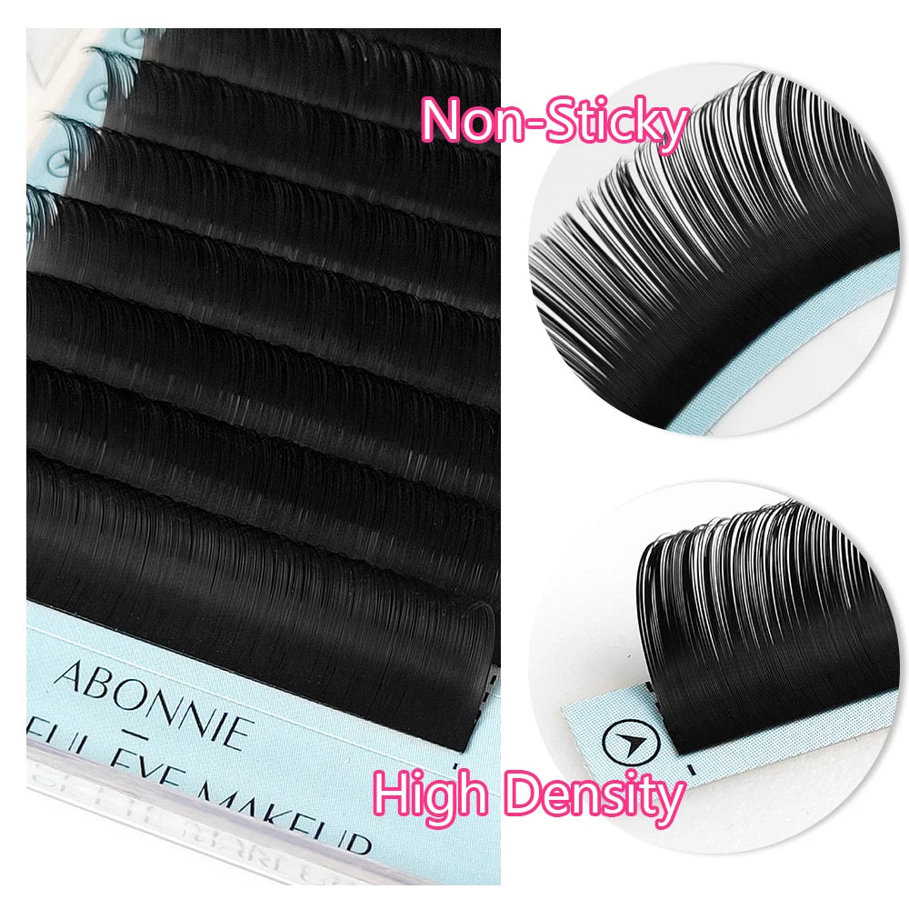 Abonnie Cashmere Lashes Classic Eyelash Extensions Russian Volume Matte Black Eyelashes