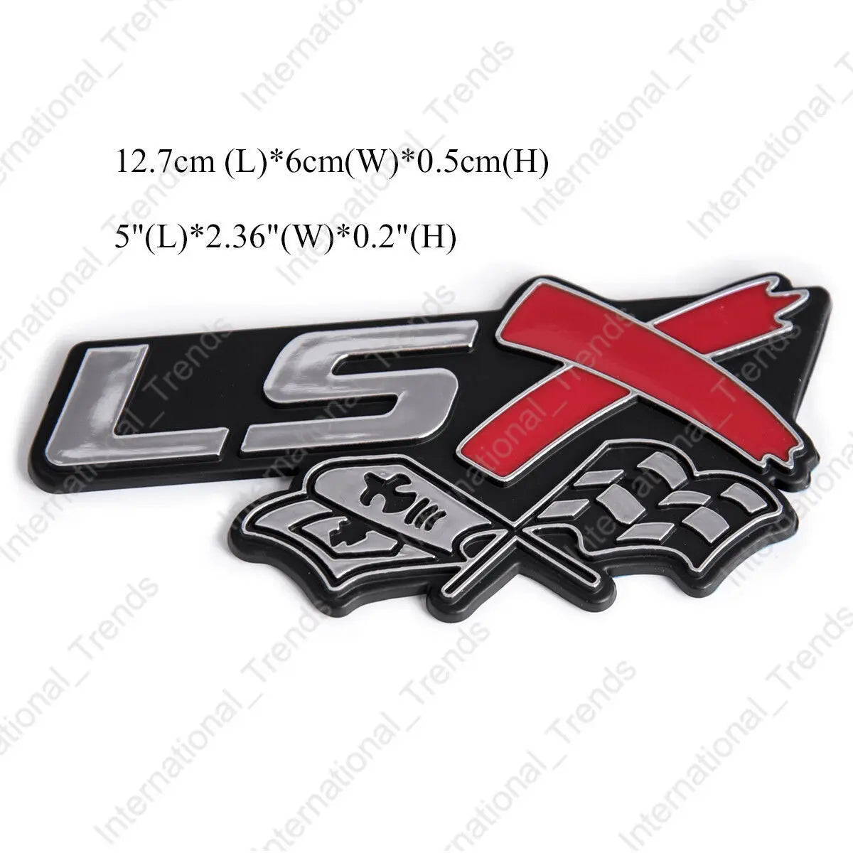 LSX Flag Car Fender Side Sticker Emblem Badge for Camaro Corvette Silverado 454 350 376 Car Assessoires