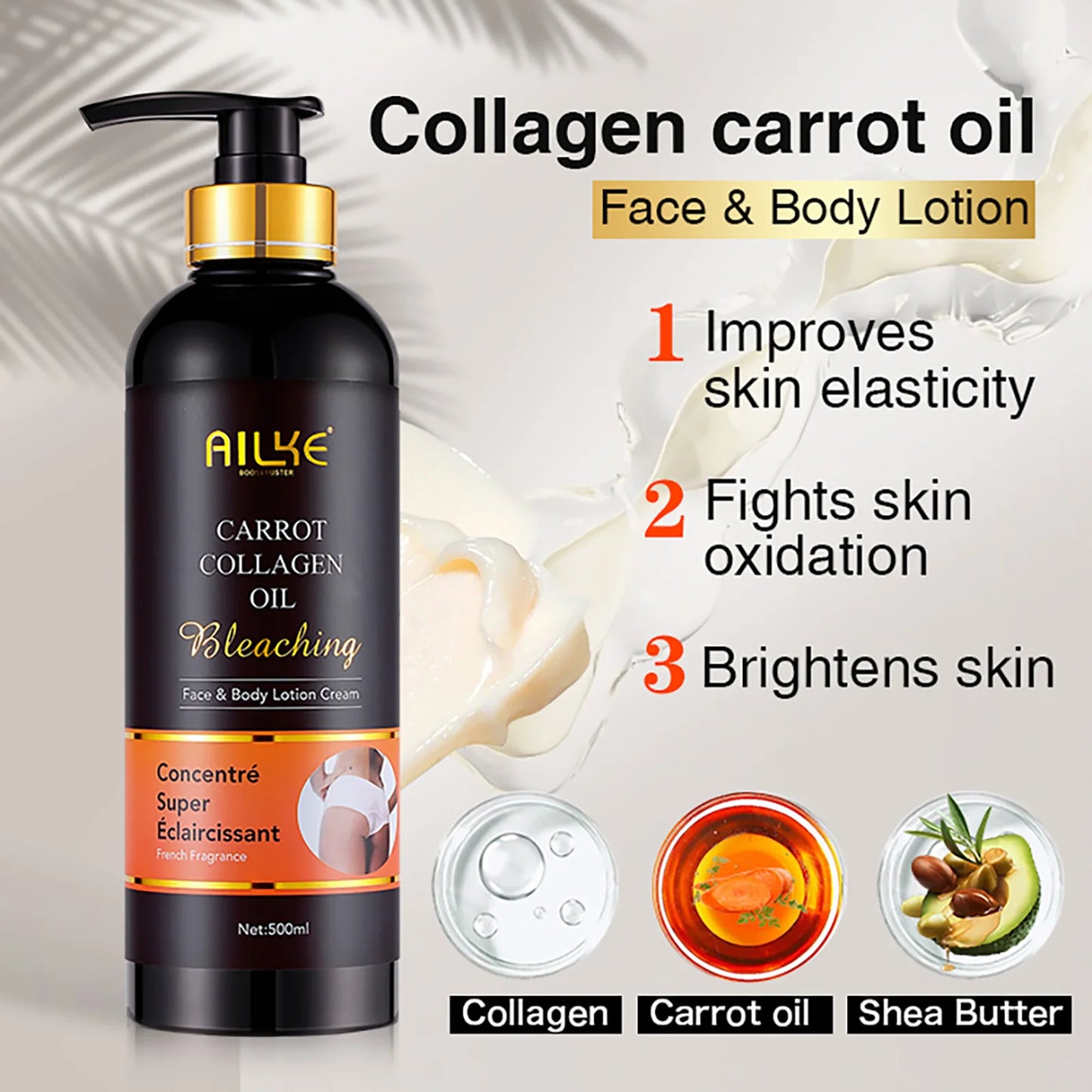Collagen whitening essence, used for facial and body moisturizing, brightening skin, radiant skin, even black spots, age spots,