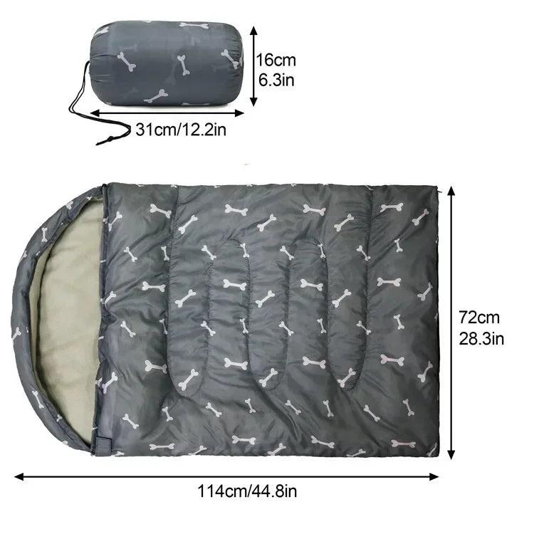 Bone-Shaped Dog Sleeping Bag - Waterproof Camping Bed Mat – photo 4