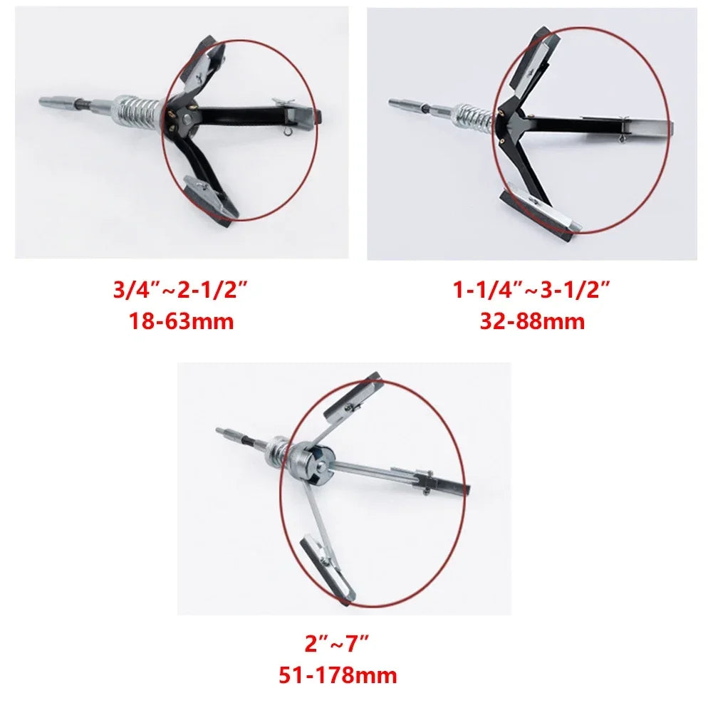 Three-jaw 19-64mm Cylinder Sander Inner Diameter Grinder Steel Car Engine Brake Cylinder Bore Hone Tool Flexible Shaft Honing