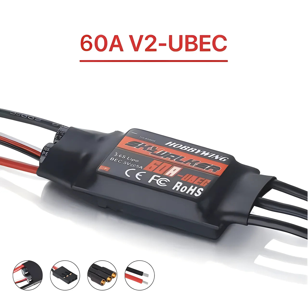 Hobbywing Skywalker V2 20A 30A 40A 50A 60A 80A 100A Brushless ESC BEC Speed Controller With Reverse Break For RC Fixed Wing