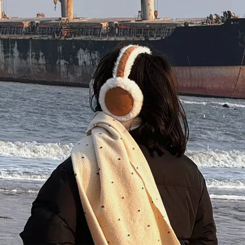 Faux Suede Plush Earmuffs - Classic Winter Ear Warmers
