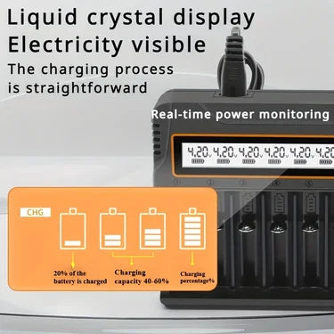 Fast Charging Battery Charger for 18650 AA AAA 14500 16430-Charges 3.7V Lithium And 1.2V Nickel-Hydrogen-Nickel-Cadmium Battery