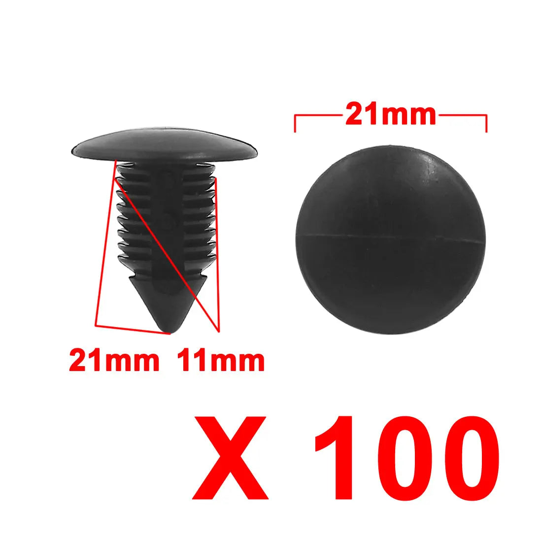 X Autohaux Vehicle Universal 10-100Pcs Gray Beige Plastic Door Bumper Push Rivets Clip 9mm Retainer Clips Fasteners For Auto Car