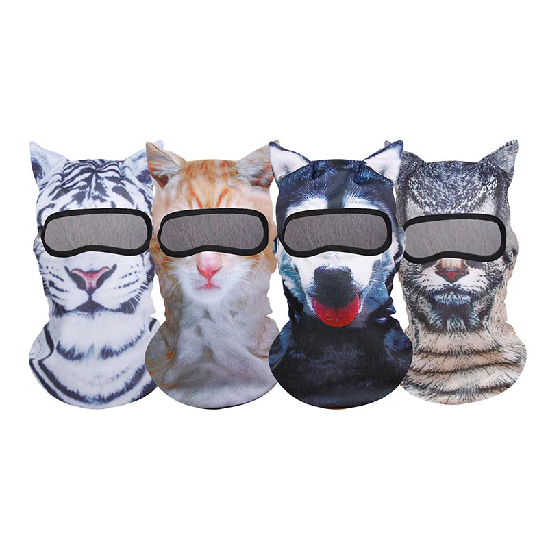 3D Cat Face Balaclava, Cute Animal Ski Mask