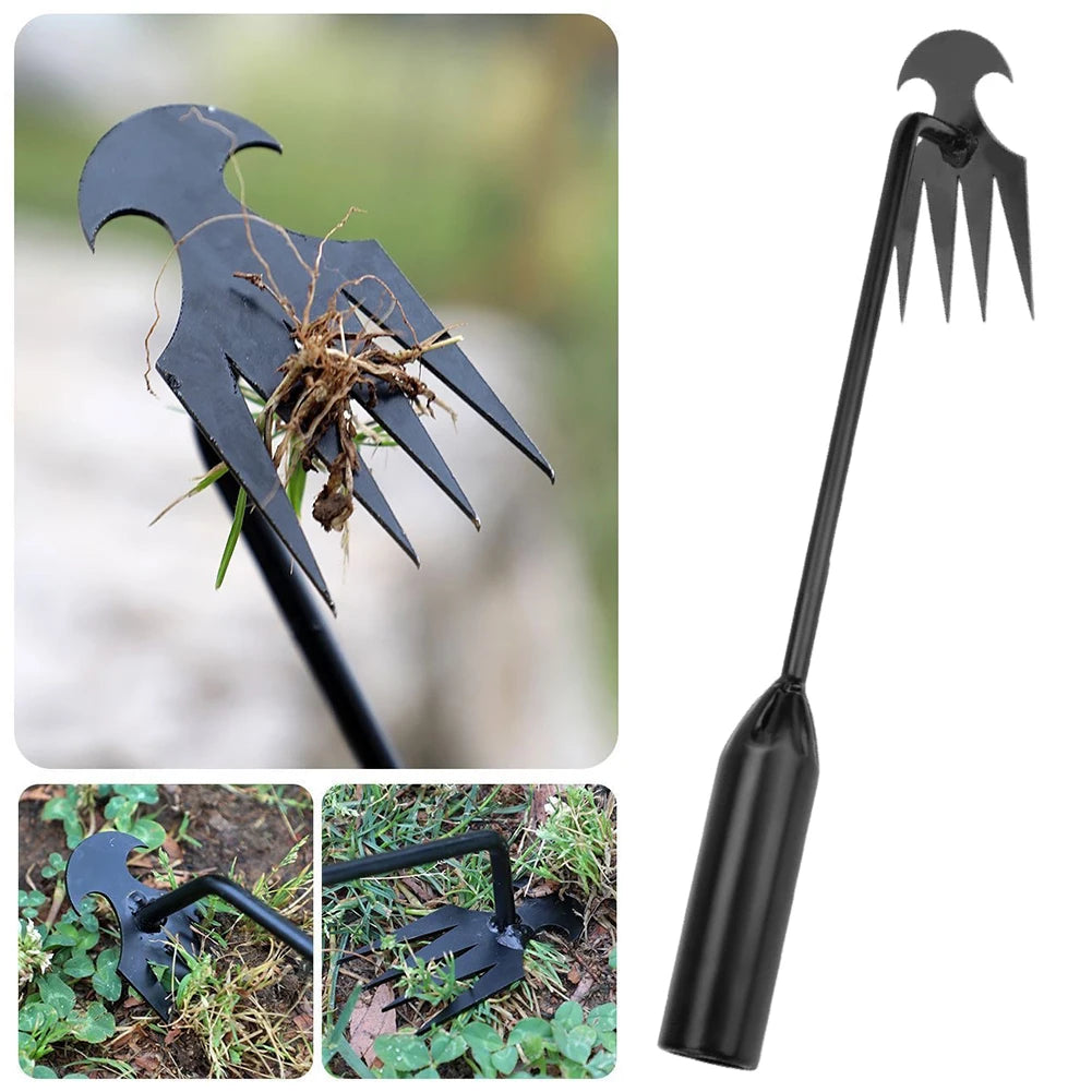 2-in-1 Garden Hoe Cultivator & Weed Puller – Heavy-Duty Rust-Resistant Gardening Tool with Handle