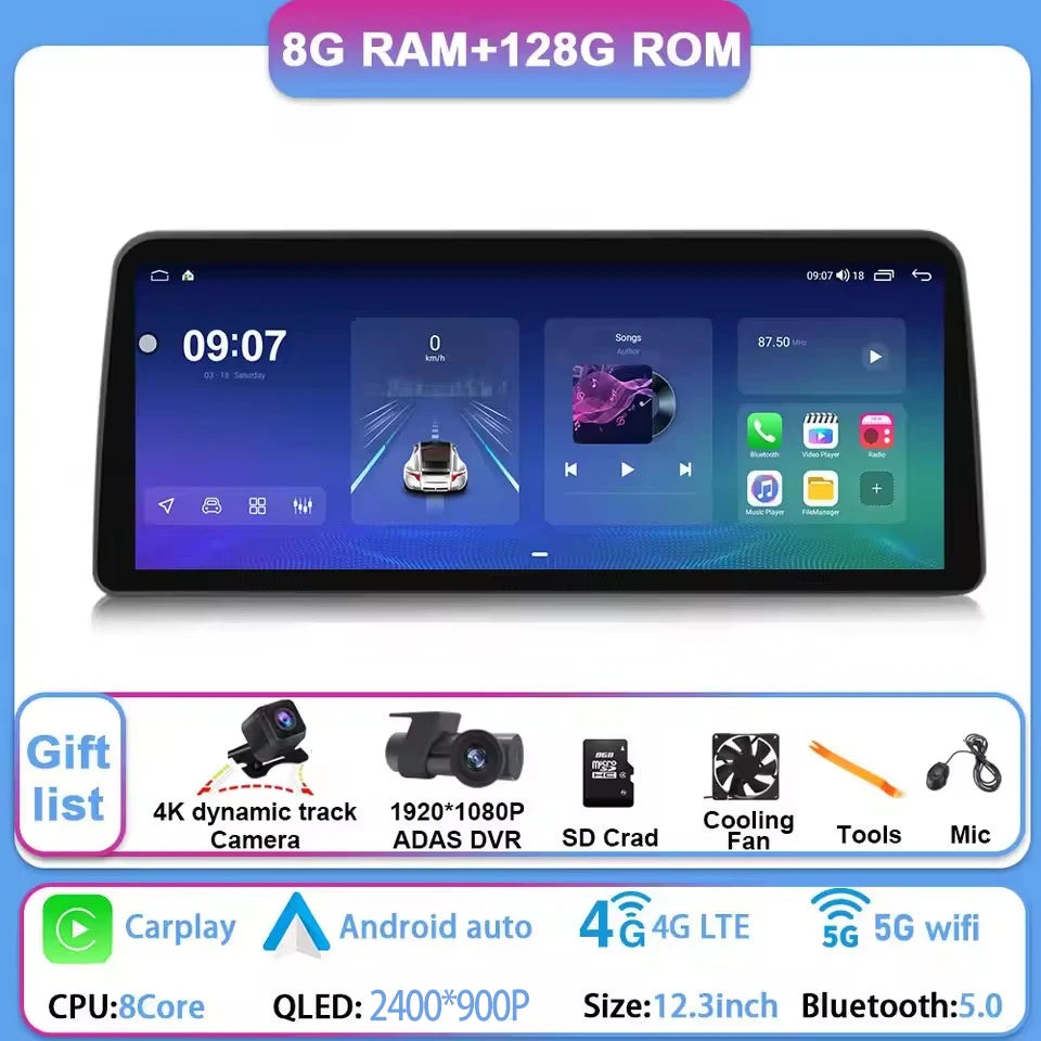 12.3" Car Stereo with Apple CarPlay & Android Auto, Compatible with Changan Hunter F70 (2019-2022)