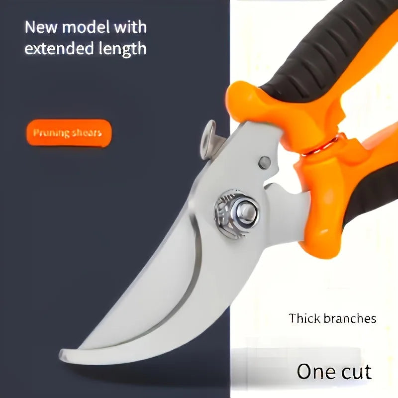 This gardening shear is super easy to use! A good helper for gardening, worry-free and practical gardening hinge and gardening