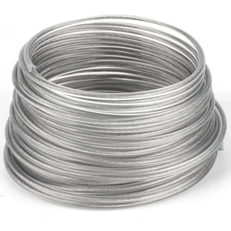 2.4/2.7/3.0/4.0mm*15m Steel Wire Nylon Grass Trimmer Line Brushcutter Trimmer Rope Lawn Mower Cord Durable Steel Trimmer Line