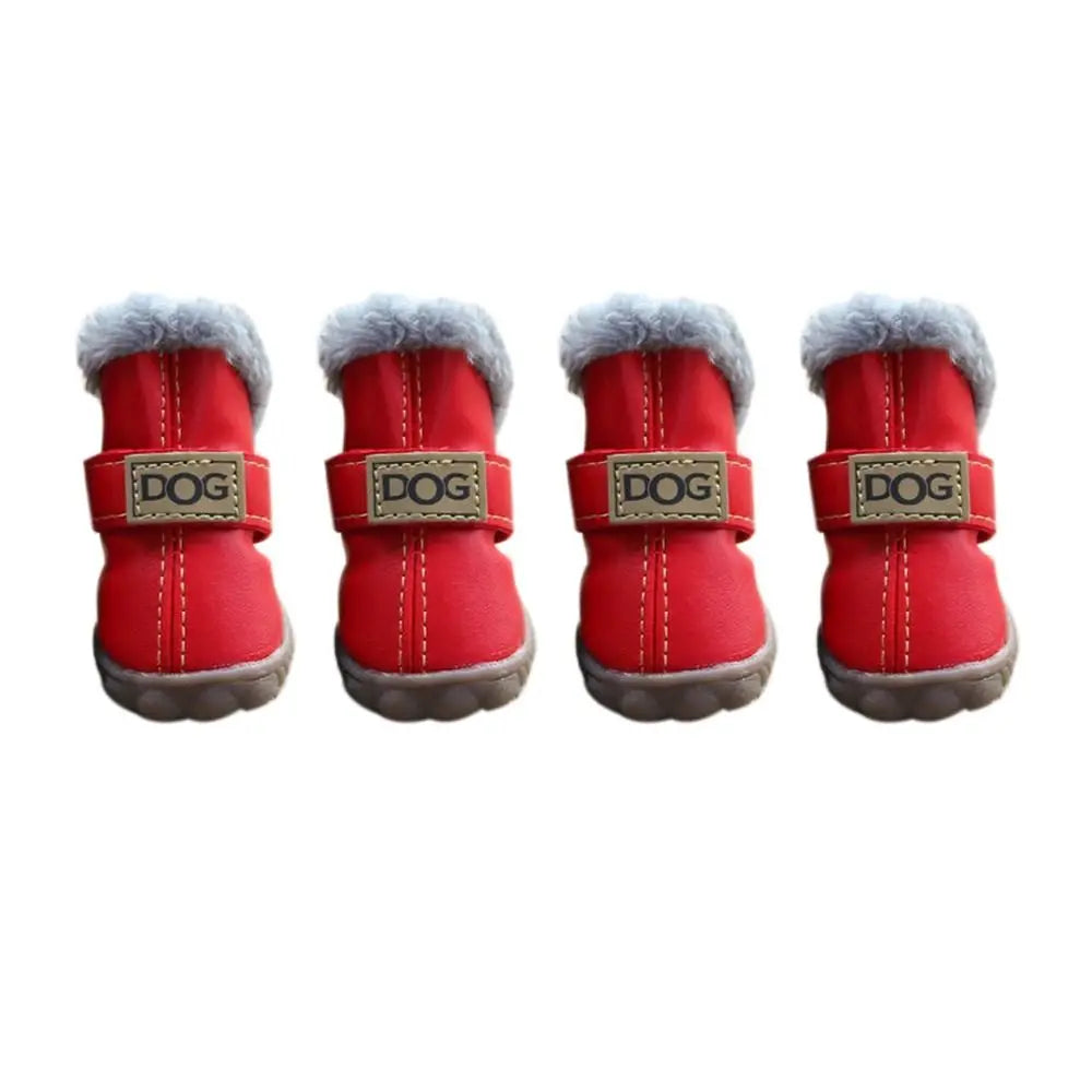 Cotton Pet Snow Boots Set of 4 - Warm Non-Slip Winter Dog Shoes - photo 12