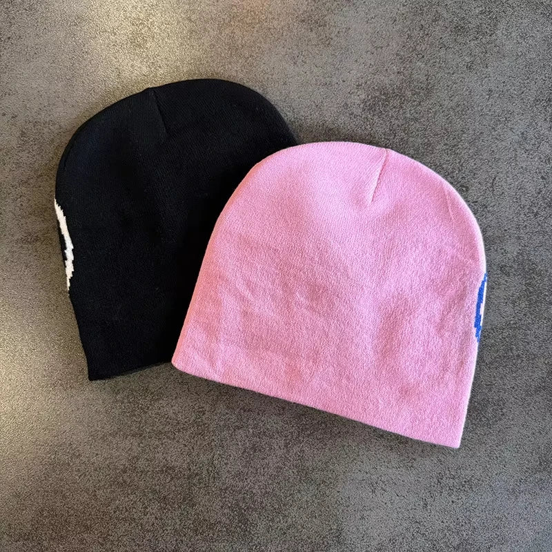 Printed Knit Beanie, Unisex Winter Hat