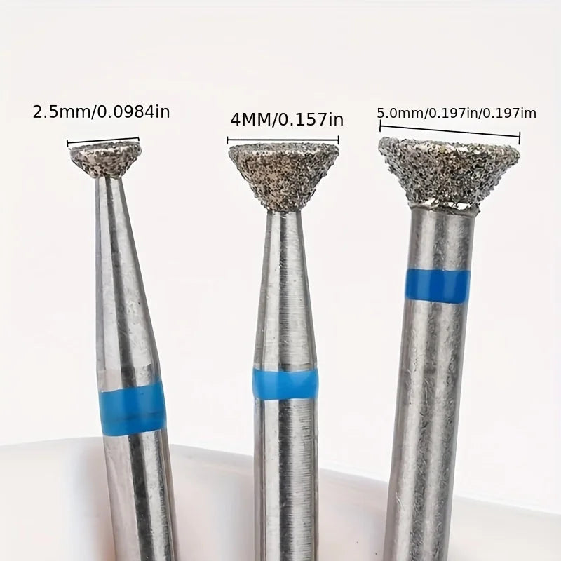 Nail Art Polishing Removal Head Disc Grinding Burr T Mills Grinder Diamond Electric Nail Drill Bit Cuticle Cutter Manicure Tool