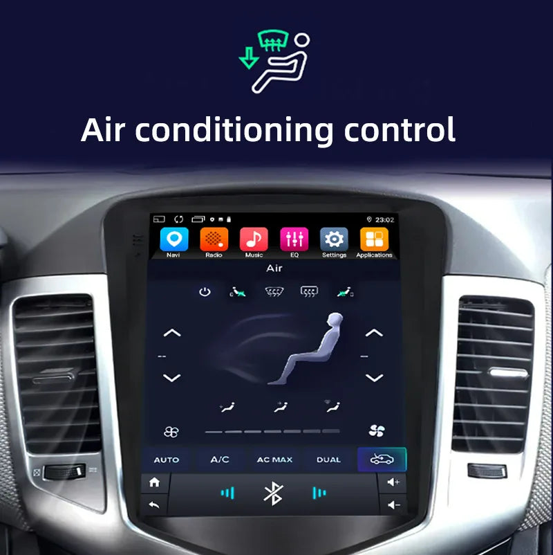 Car Stereo with Apple CarPlay & Android Auto, Compatible with Chevrolet Cruze (2008-2012)