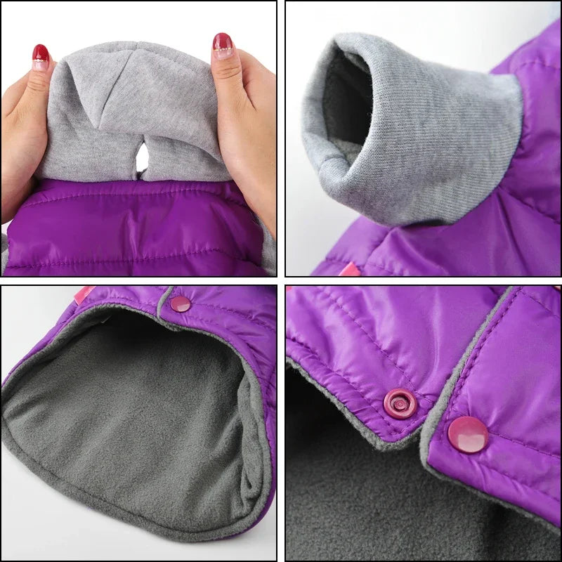 Hooded Dog Jacket - Warm Windproof Puppy Coat for Small and Medium Dogs - photo 2