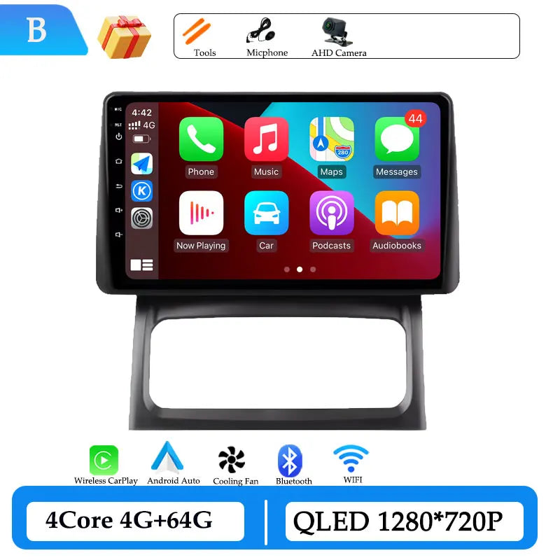 Android Car Stereo for Renault Clio 2 BB CB (2001–2012) — Wireless CarPlay, GPS, DSP, WiFi