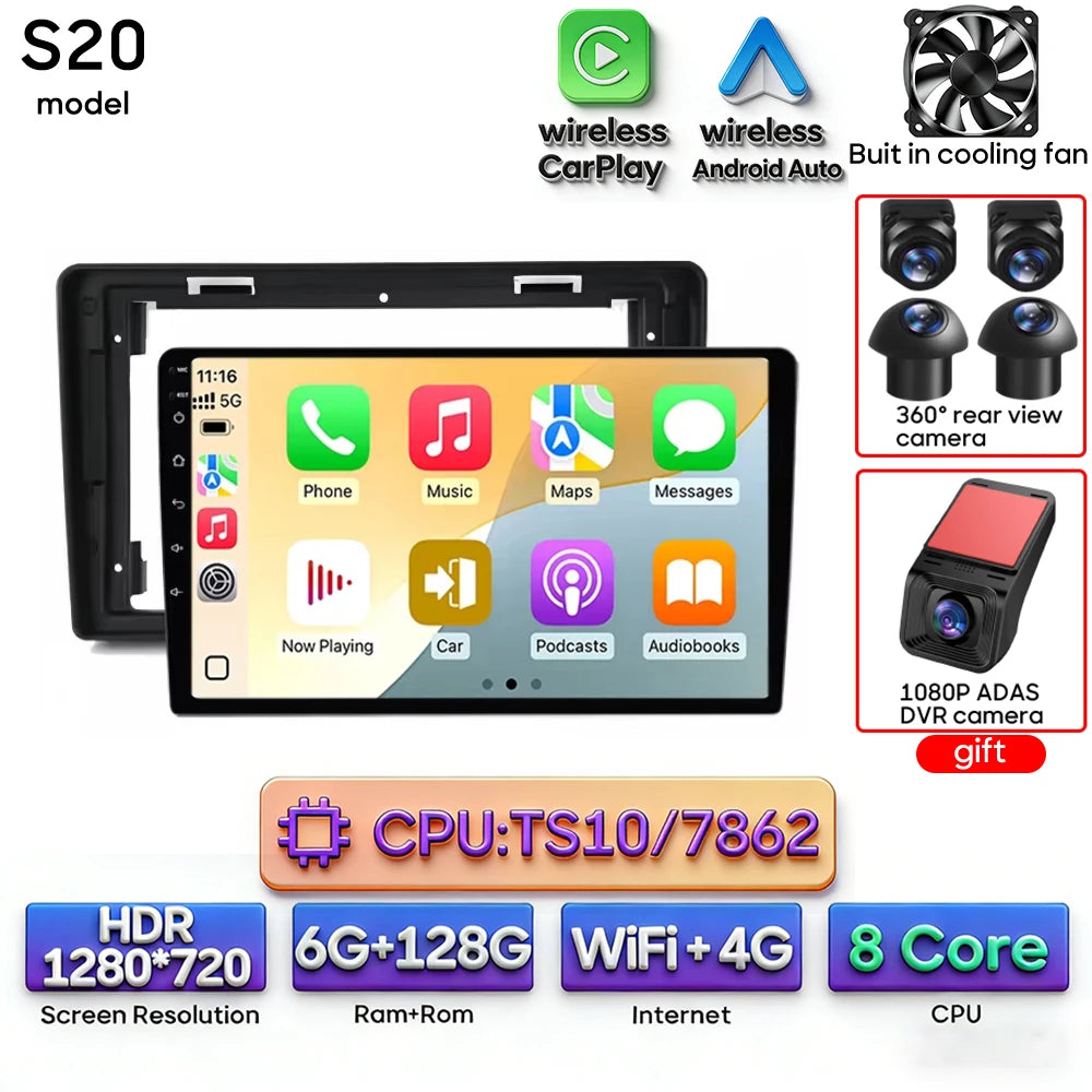 Car Stereo with Apple CarPlay & Android Auto, Compatible with Peugeot Partner & Citroen Berlingo 2 B9