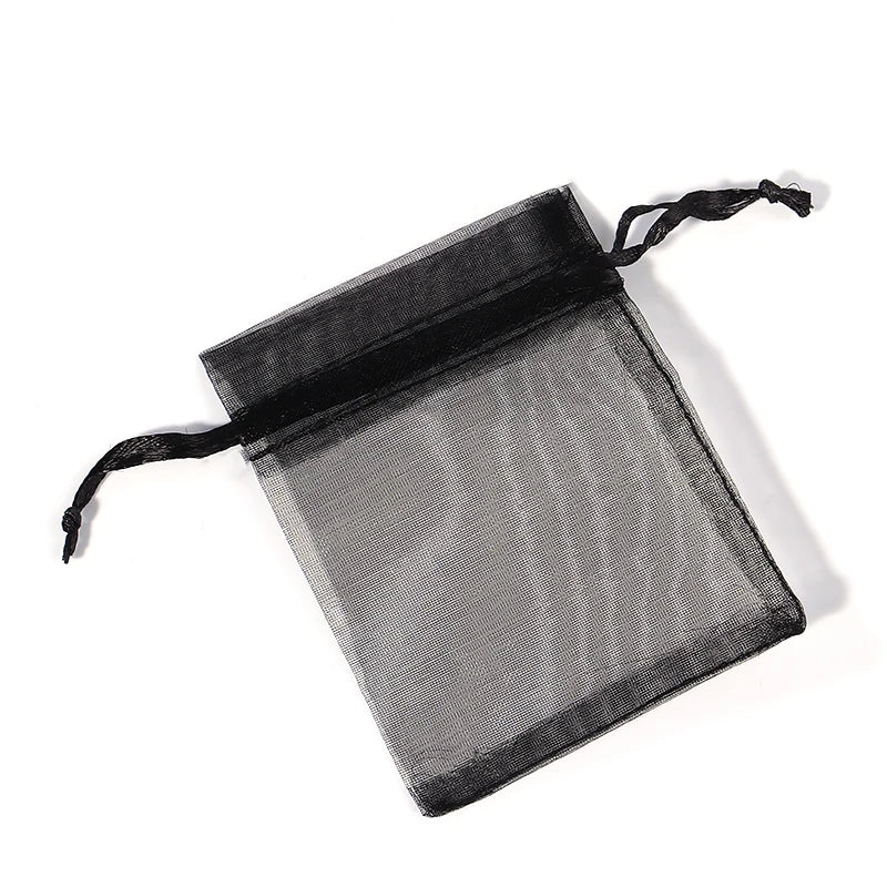 10pcs Organza Gift Bags – Sheer Tulle Mesh Pouches for Wedding Favors, Candy, Jewelry & Party Packaging | Solid Color