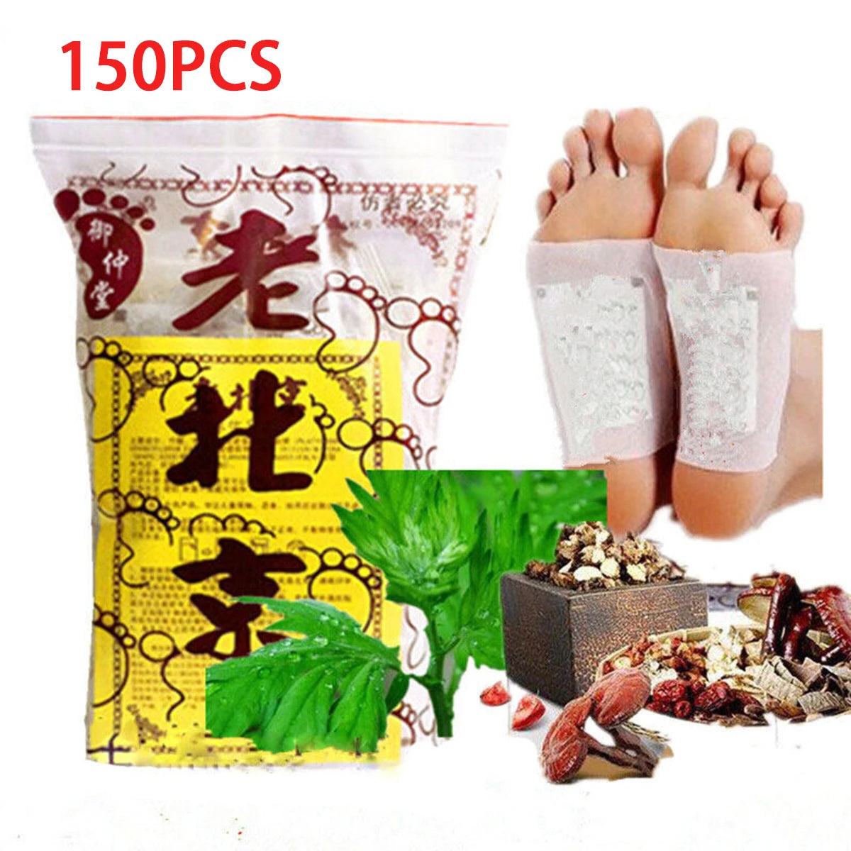 Old Beijing Foot Paste Mai Grass Bamboo Vinegar Foot Paste Improve Sleep Relieve Stress Moisture Foot Patch 30/60/90/120/150 Pcs