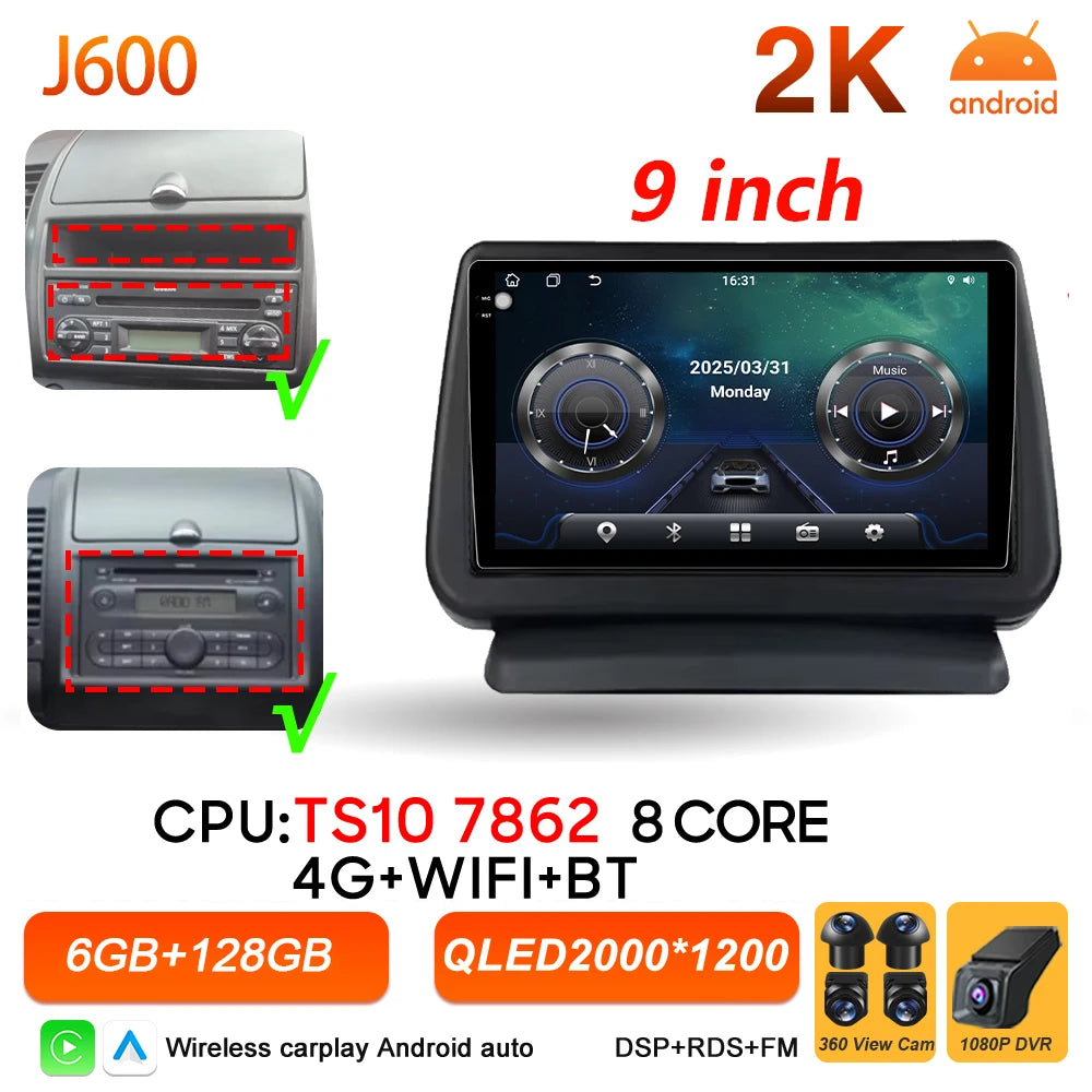 Android 16 Auto Car Radio For Nissan Note 2004 2005 2006 2007 2008 - 2012 Carplay Multimedia Player GPS Navigation DSP BT Stereo