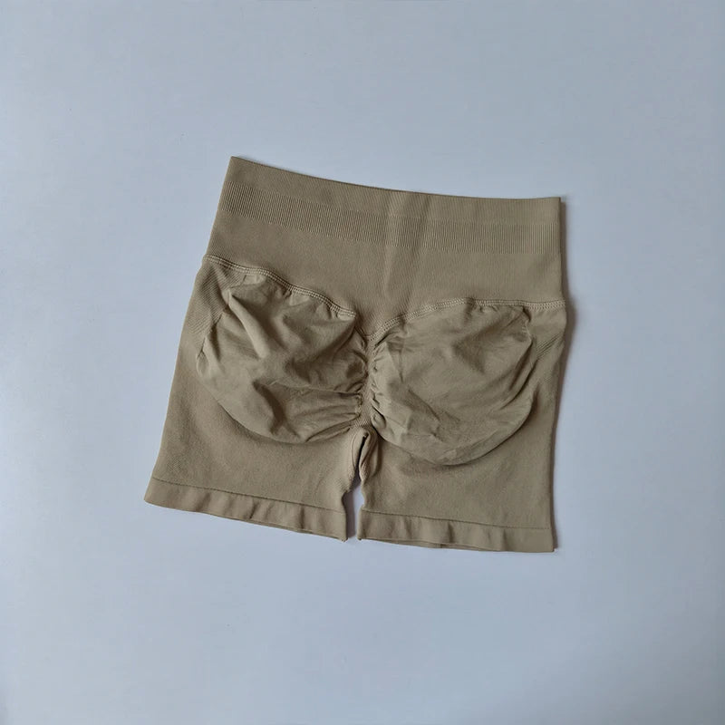 Peach Buttock Lifting Three-point Shorts Summer High Waisted Yoga Shorts Fashionable and Sexy Running Fitness Pants Solid Color