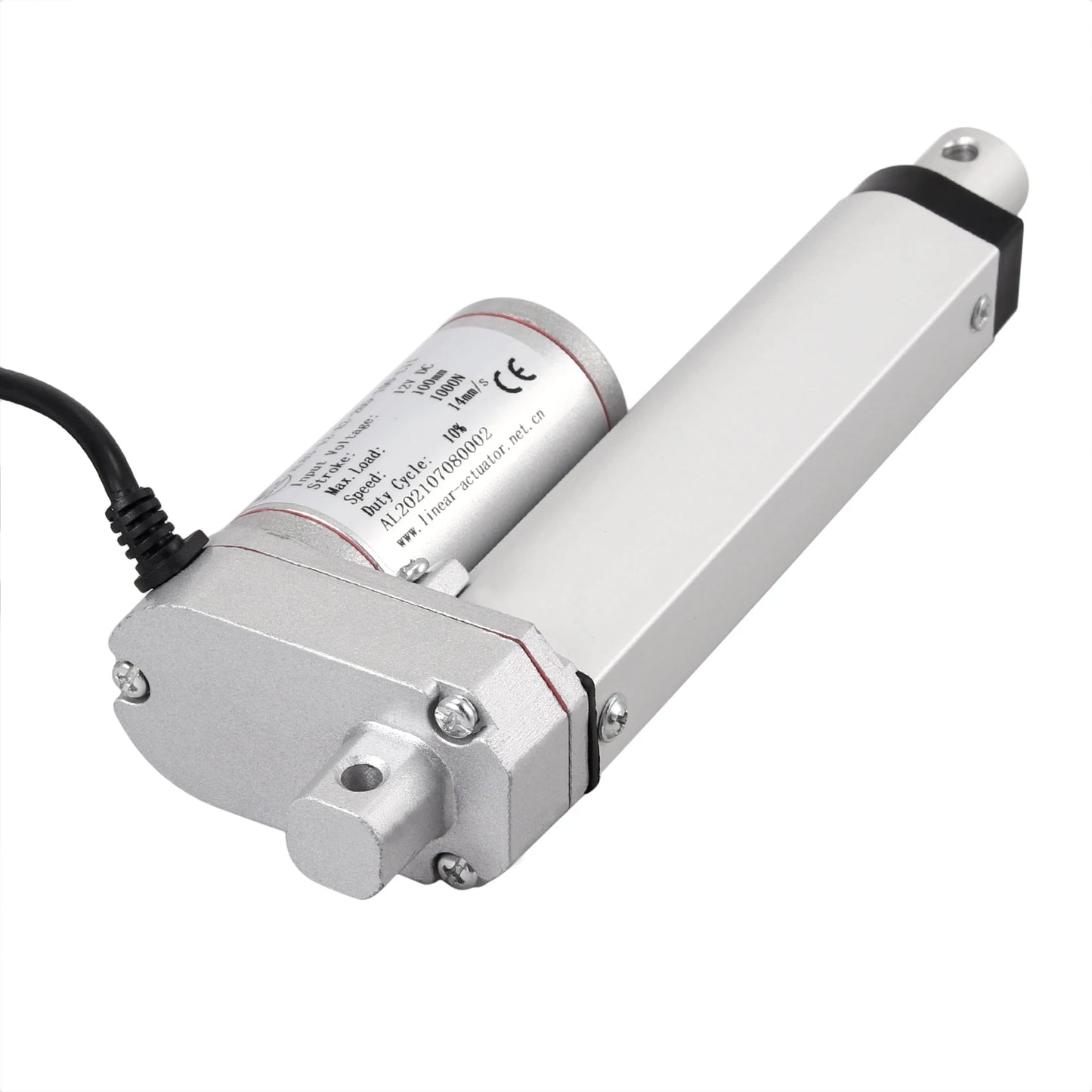 1000N DC 12V Linear Actuator Push 100kg 1000N 50mm 100mm 150mm 200mm 250mm 300mm 350mm Stroke Linear Drive Electric Motor 14mm/s