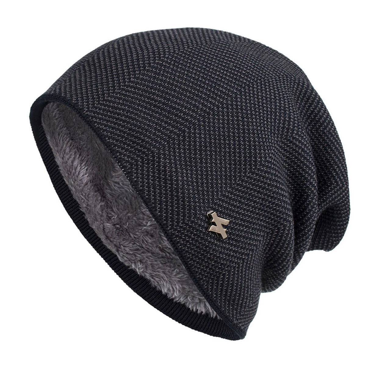 Unisex Fleece Lined Knit Beanie - Warm Cold Weather Snow Cap - photo 7