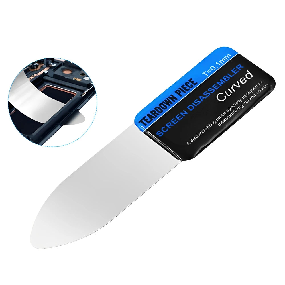 Mobile Phone Curved 1-5Pcs LCD Screen Spudger Opening Pry Card Tools Ultra Thin Flexible Mobile Phone Disassemble Steel Metal