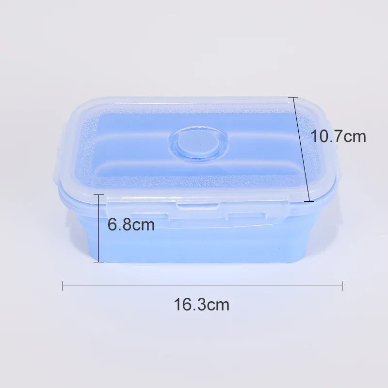 Collapsible Silicone Lunch Box - Stackable Food Storage Containers