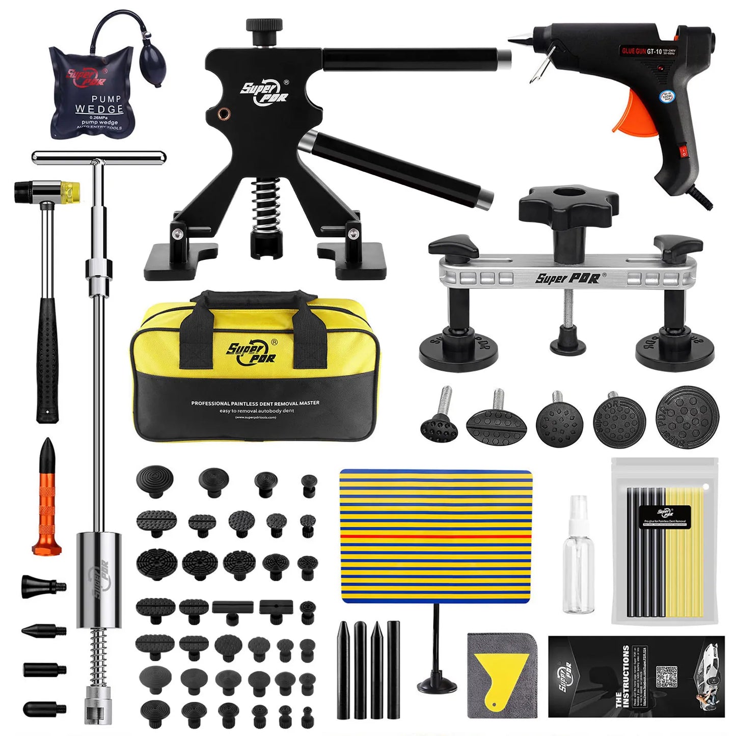 Super PDR Car Dent Repair Tools Dent Removal kits Paintless Dent Repair Auto Body Dent Puller Kit for Car