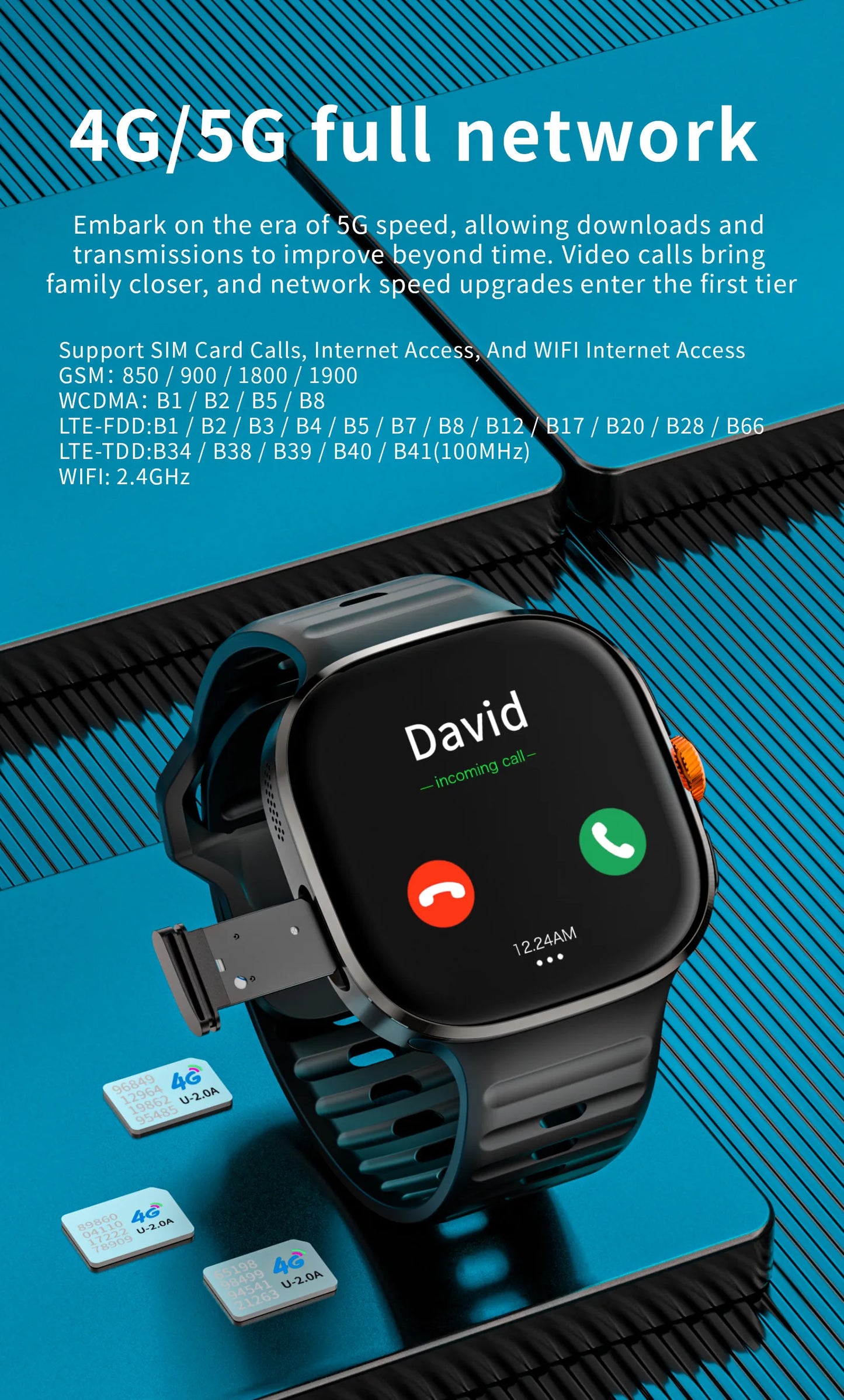 LOKMAT New APPLLP 6 MAX Android Smart Watch Phone Amoled Touch Screen Rotating Camera AI Translation Function Chatgpt