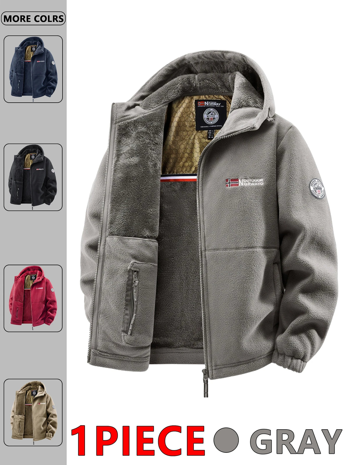 Men's Hooded Casual Jacket - Zip Coat for Travel and Commuting - photo 4