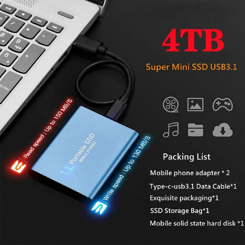 All-Scene Portable External SSD Solid State Drive | USB 3.1 Type-C