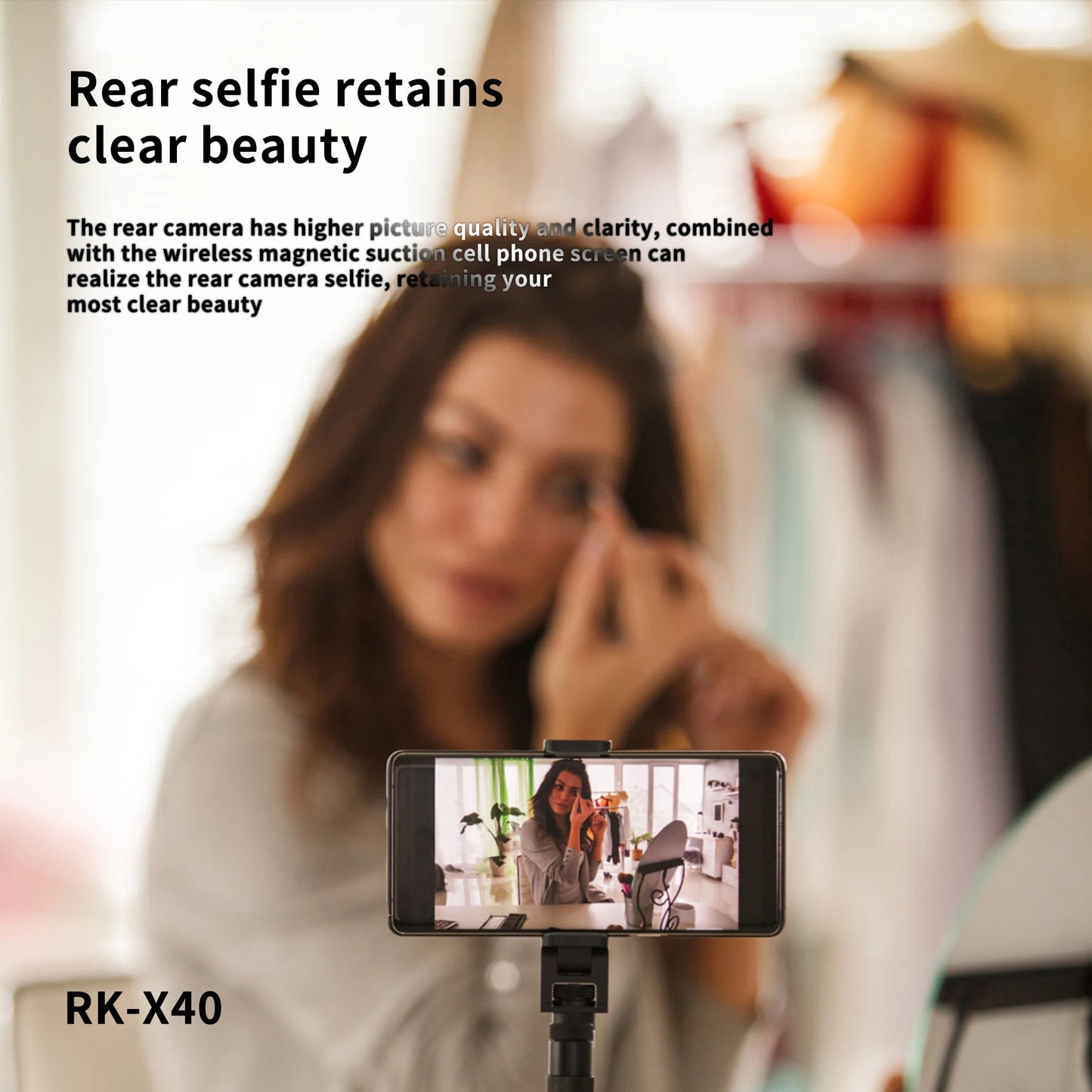 Mobile screen splitter selfie wireless display screen long-distance transmission monitor synchronized live broadcast Vlog screen