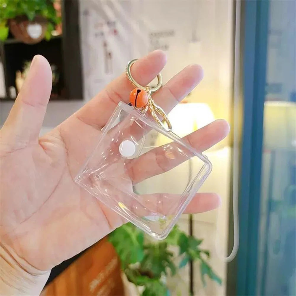 Transparent PVC Square Mini Coin Purses Case Clear Small Key Wallets Pouch Women Kids Girls Lipstick Earphone Coin Storage Bags