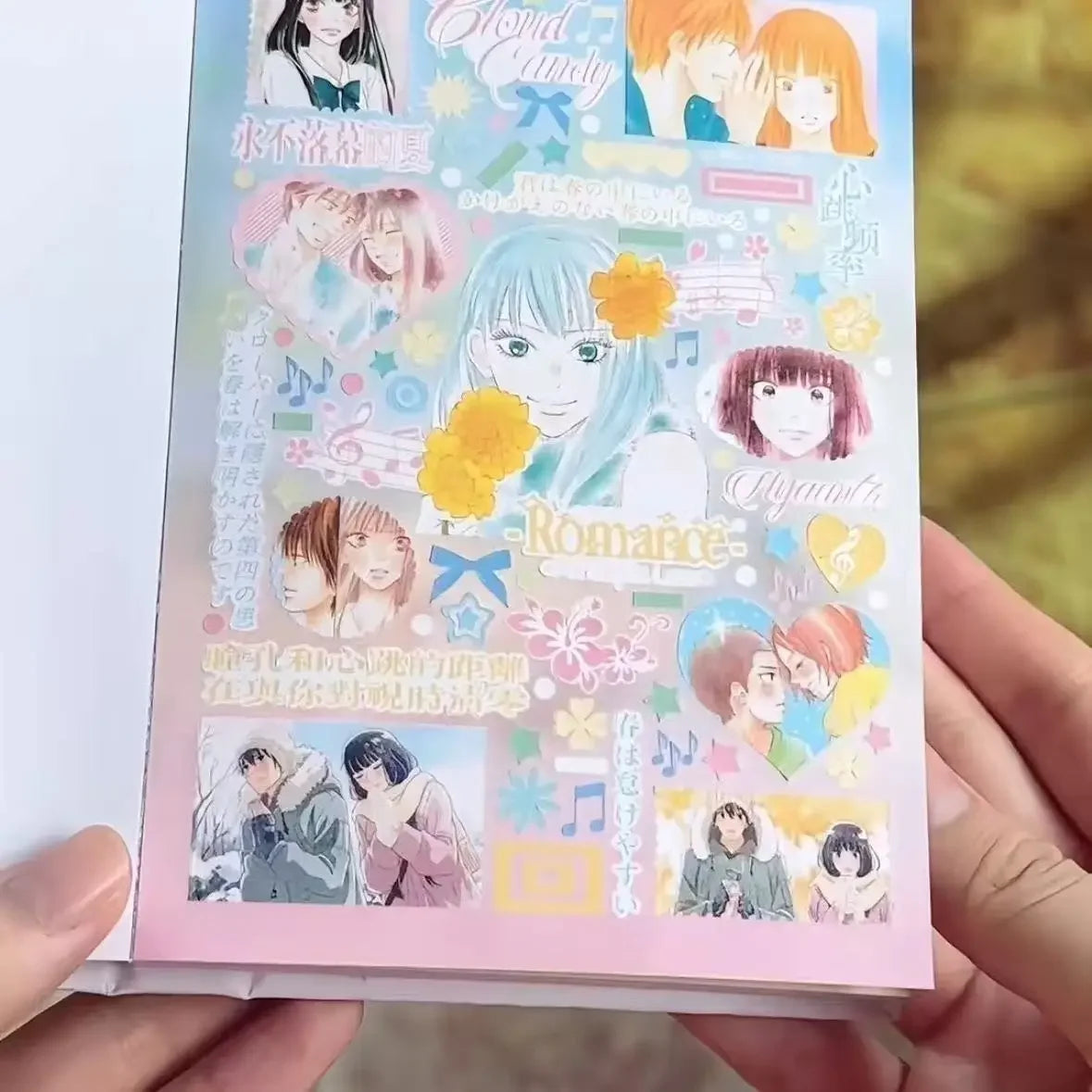 Japanese Magazine Sticker Cut Film Handbook Material Ancient Cute Sticker Book A Whole Huge Thick DIY Decorative Collage Gift S