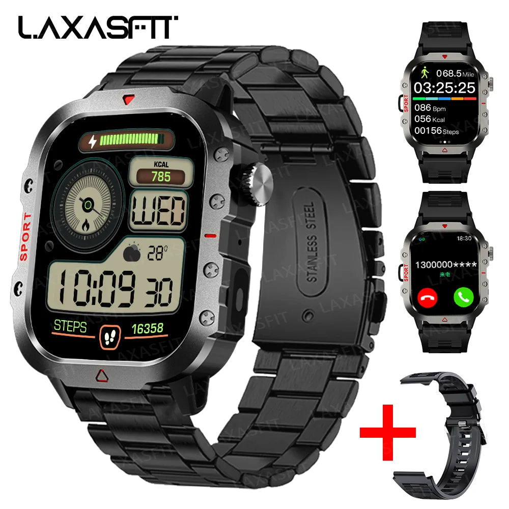 LAXASFIT Sports Smart Watch — 1.71" Screen, BT Calling, Torch