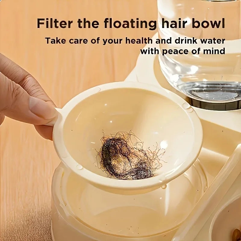 Gravity Cat Feeder and Water Dispenser, 2-in-1, No Battery