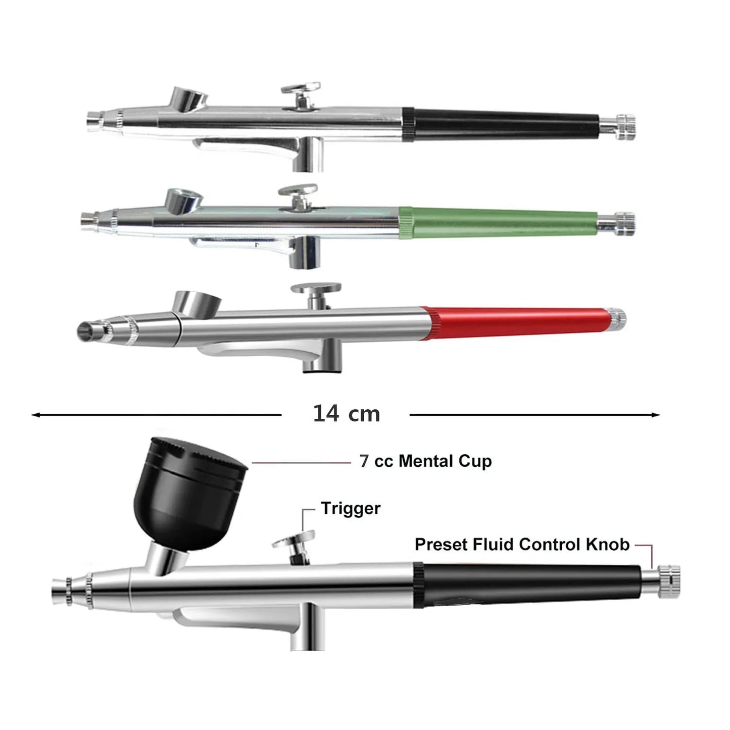 Portable Single Action Airbrush 0.3mm Nozzles Spray Gun Pen for Model Cake Nail Car Painting Beauty Inkjet