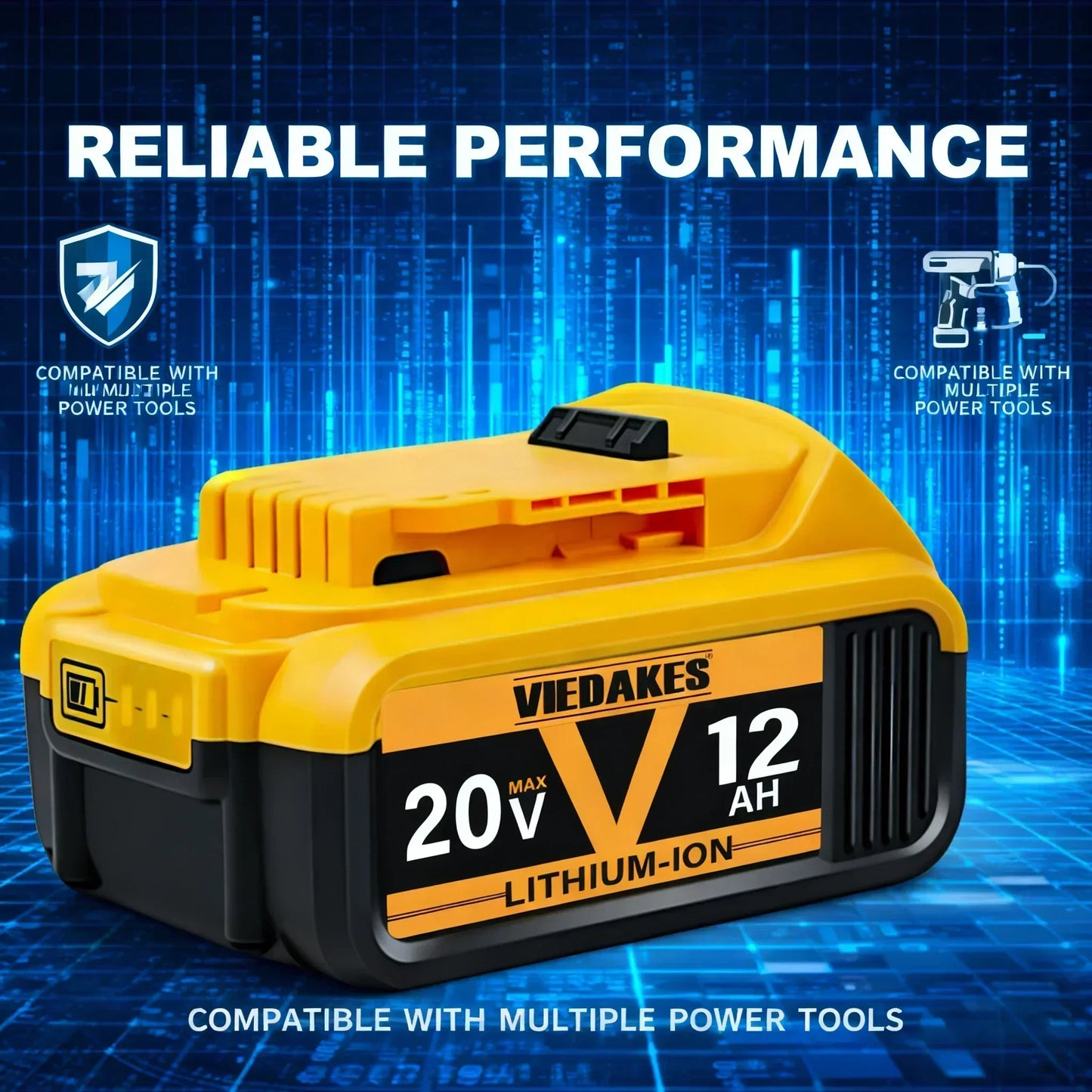 ✅20V 12Ah Battery for DeWalt Power Tools DCF887 DCG405 DCD791 DCF922 20V Lithium Battery Replacement⚡very good tool battery🔨