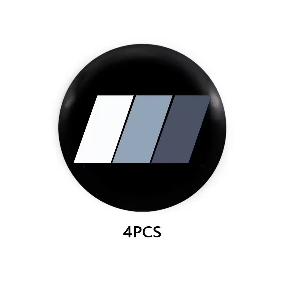 4PCS 56+60MM Universal 3 colors Emblem Wheel Center Hub Caps Sticker Rim Cover Auto Accessories