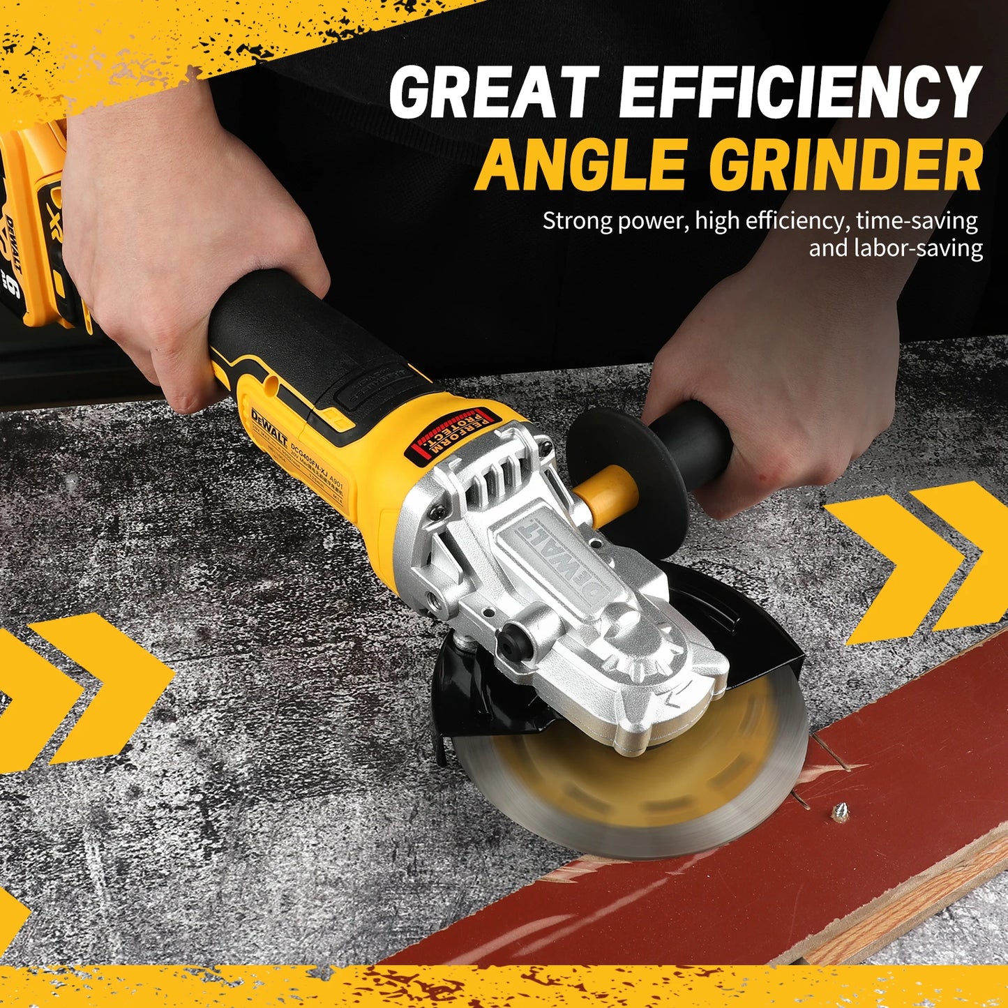 DEWALT  DCG405FN Angle Grinder 18V Brushless Motor Cordless Cutting Machine 125mm Rechargeable Handheld Polishing Machine