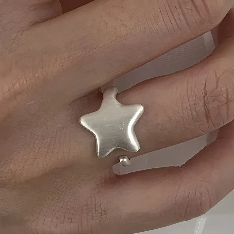 PANJBJ 925 Sterling Silver Hollow Out Rings For Women Three Layered Cross Punk Irregular Vintage Jewelry Gift Dropshipping
