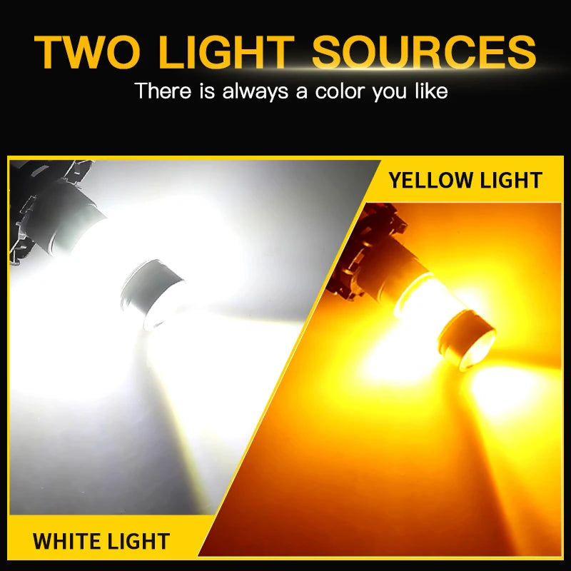 2PCS For Jeep Compass 2017 2018 2019 LED Car Front Daytime running Light Bulbs DRL Lamps 2504 PSX24W 6000KError Free Accessories