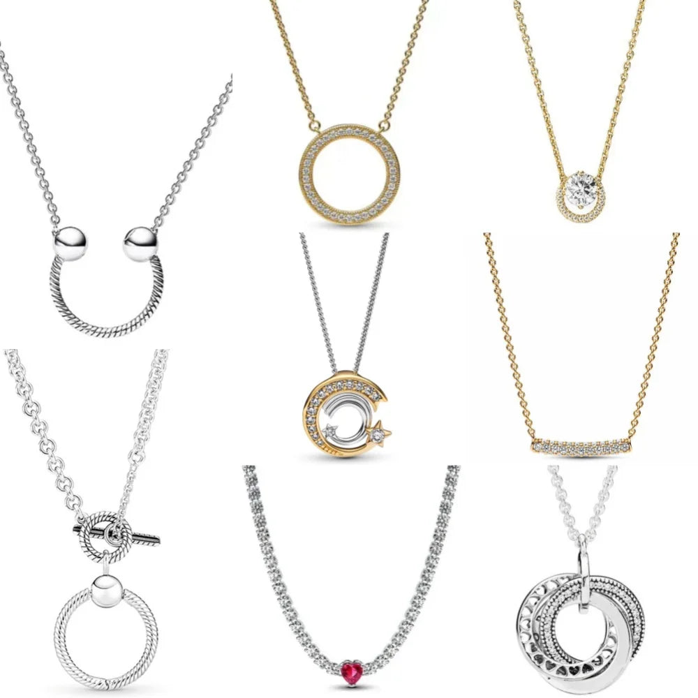 925 Silver Heart & Bow Necklace - Exquisite Women's Jewelry Gift