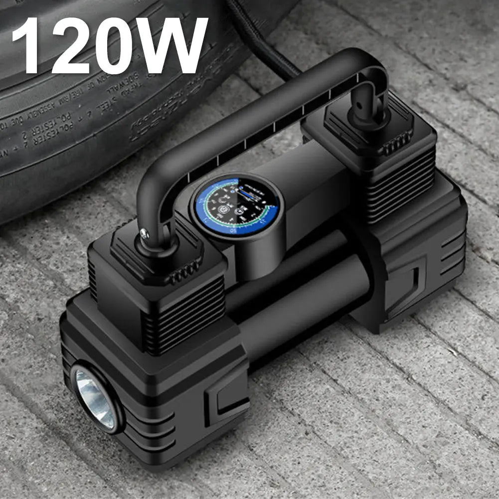 Car Tire Pump Auto Air Compressor Digital Display 12V Electric Car Tire Inflator with LED Light Vacuum Tire Pump for All Vehicle