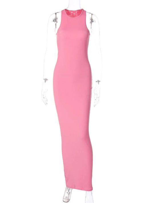 Women's Ribbed Sleeveless Bodycon Maxi Dress - Y2K Club & Birthday Party Dress - photo 6